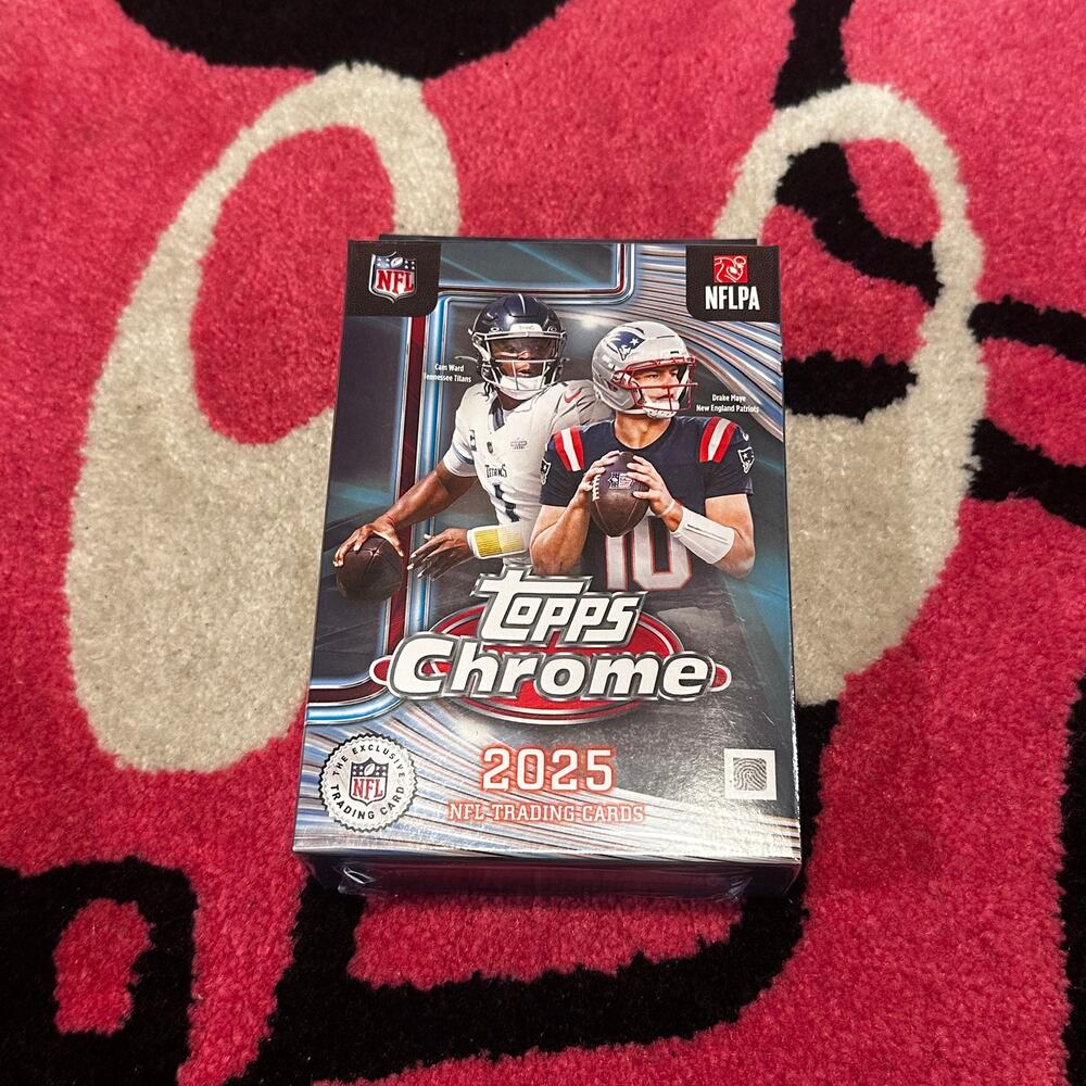 2025 Topps Chrome Football Hanger Box – Brand New & Sealed